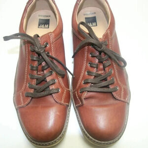 Johnson & Murphy Men’s size 9.5 Brown Sheepskin Leather Lace up Sneakers